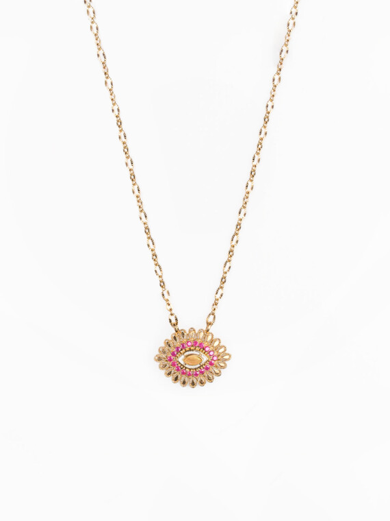 Collier ayla champagne rosé présentation