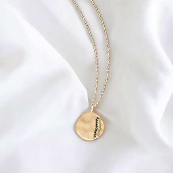 Collier janis zircons noirs