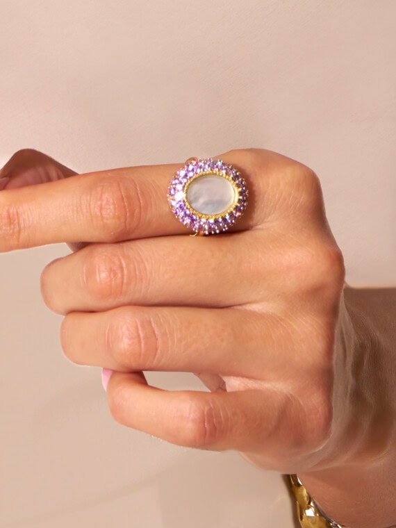 mirage bague nacre