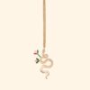 Collier motif serpent presentation