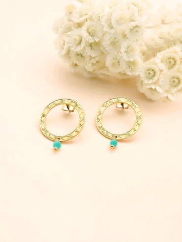 boucles d'oreilles blossom amazonite