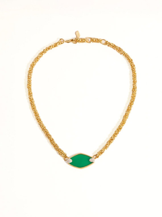 Collier mayan onyx vert