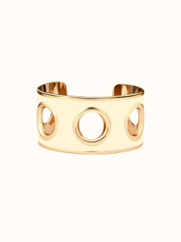 manchette eyelet blanc sable femme