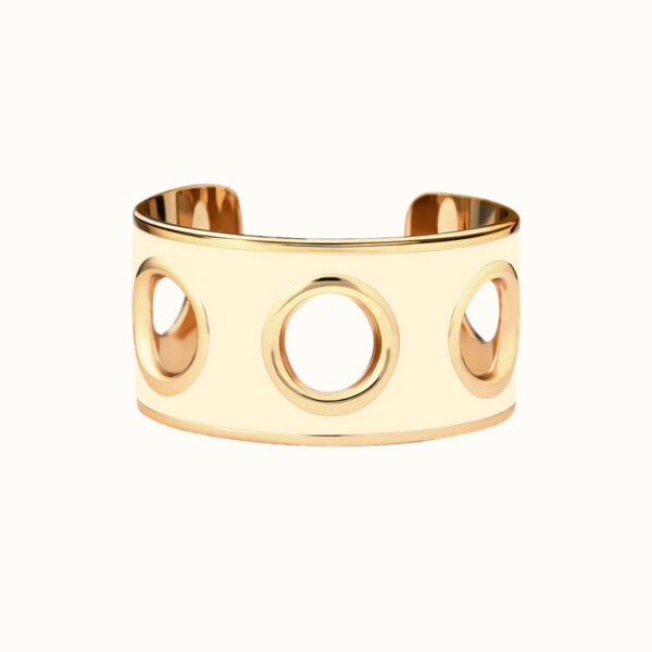manchette eyelet blanc sable femme