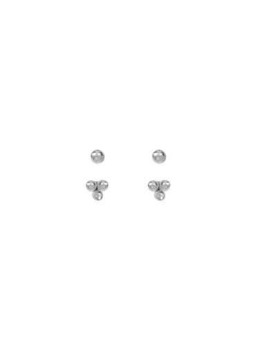 puces d'oreilles SWAN argent