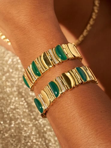 Bracelet Seema Onyx vert