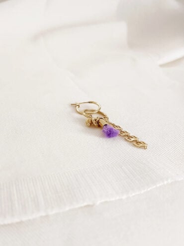 Mono Boucle Folk Lilas