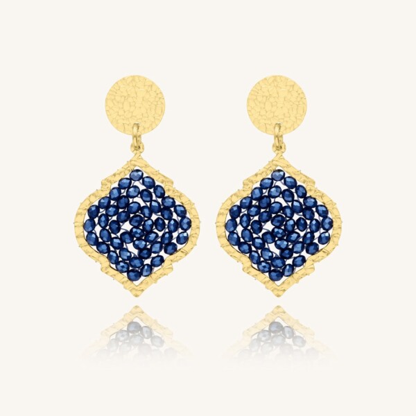 Boucles d'oreilles mini diamante marine