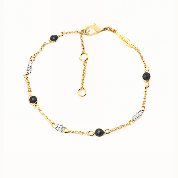 Bracelet sitara noir - bijou fin