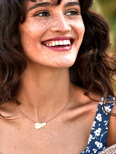 Collier magnolia fleur femme
