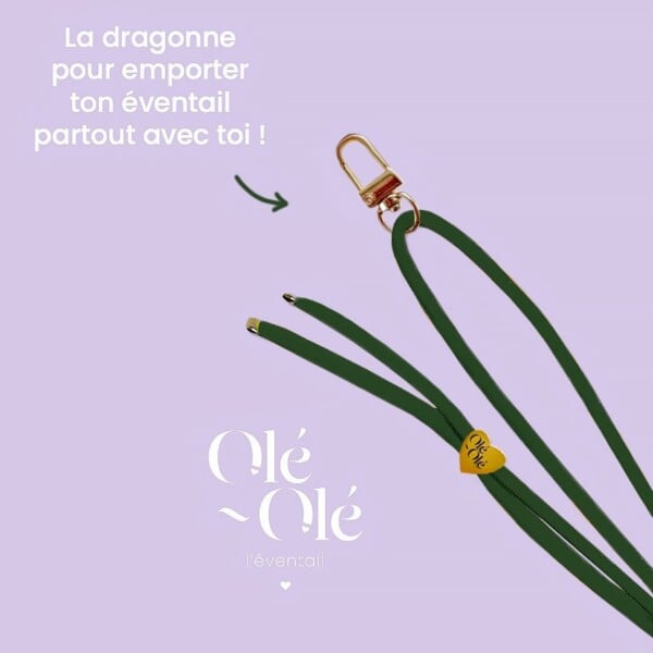 dragonne d'éventail kaki
