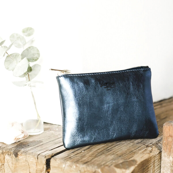 Porte-monnaie dada bleu saphir irisé