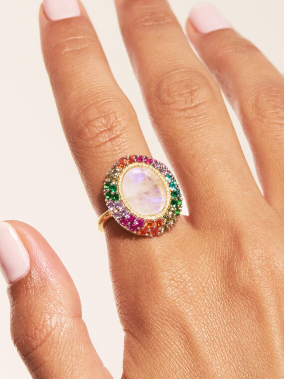 Bague mirage pierre de lune