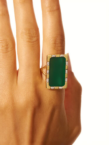 Bague Bianca Onyx vert