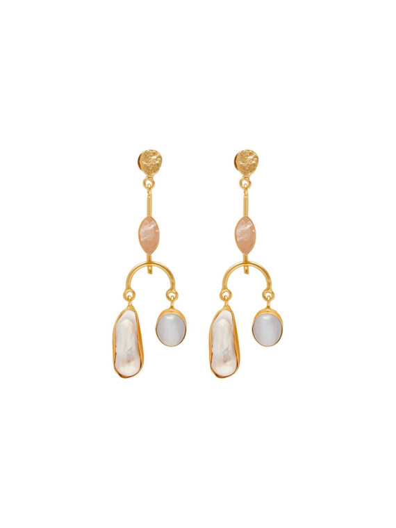 Boucles d'oreilles chandelier hyacynth mutlipierres