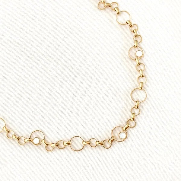 Collier Céleste Pierres fines nacre