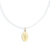 Collier médaille perles Blé