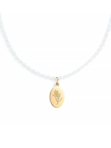 Collier perles olivier