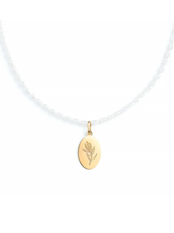 Collier perles olivier
