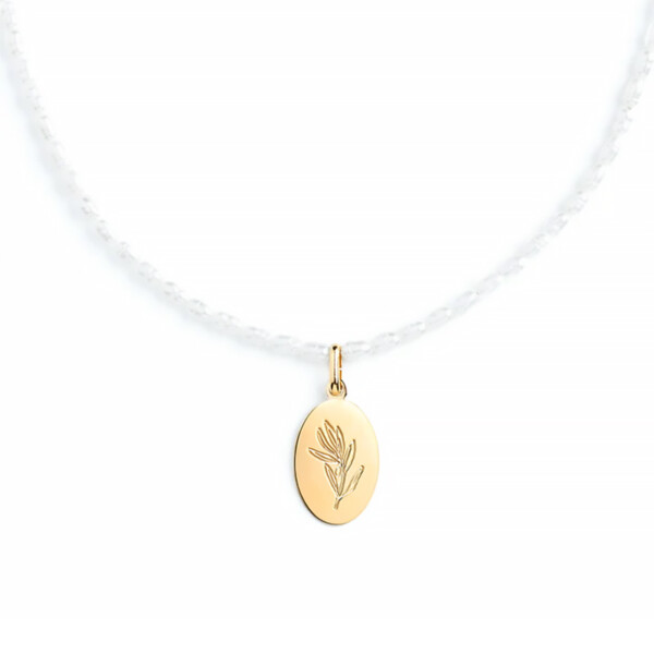Collier perles olivier