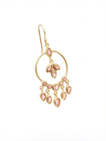 Boucles d'oreilles Anthéa Quartz Rose