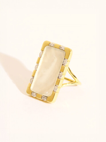 Bague bianca nacre