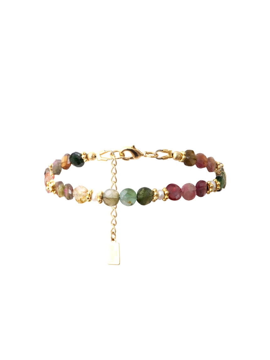 Bracelet tourmalines confettis