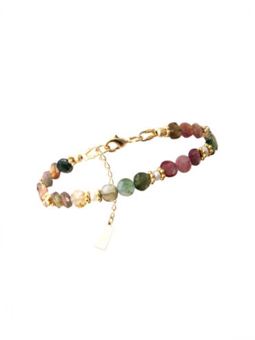 Bracelet tourmalines confettis