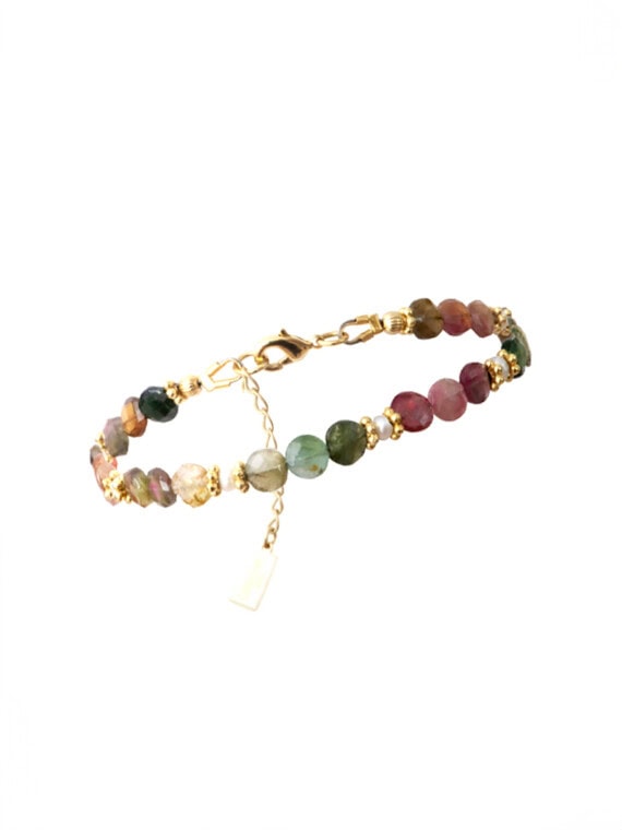 Bracelet tourmalines confettis
