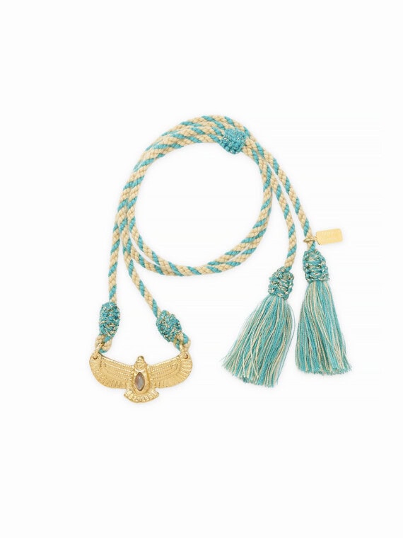 Collier aigle cordon labradorite