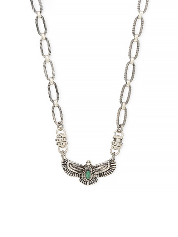 Collier aquila argent jaspe africaine