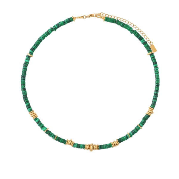 Collier choker sofi malachite. Ras de cou