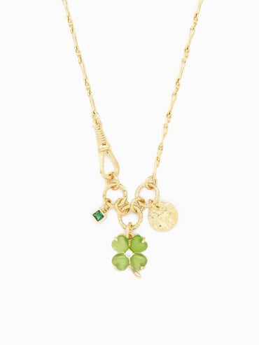 Collier trefle vert charms serenity