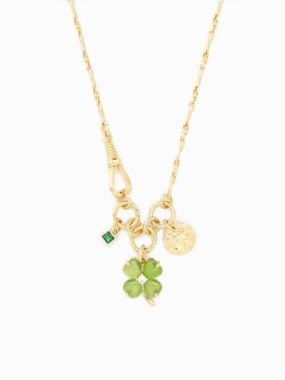 Collier trefle vert charms serenity