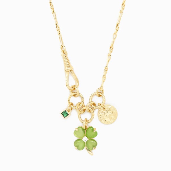 Collier trefle vert charms serenity