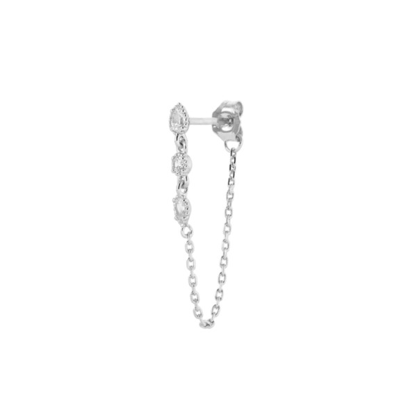 Mono boucle firmament argent
