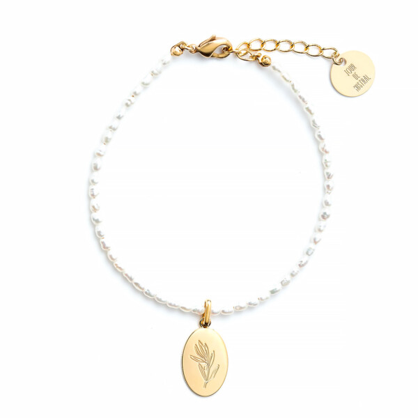 Bracelet perles olivier