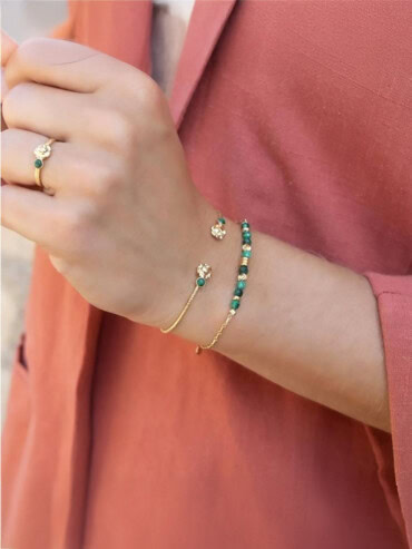 Bracelet sakura yuna malachite femme