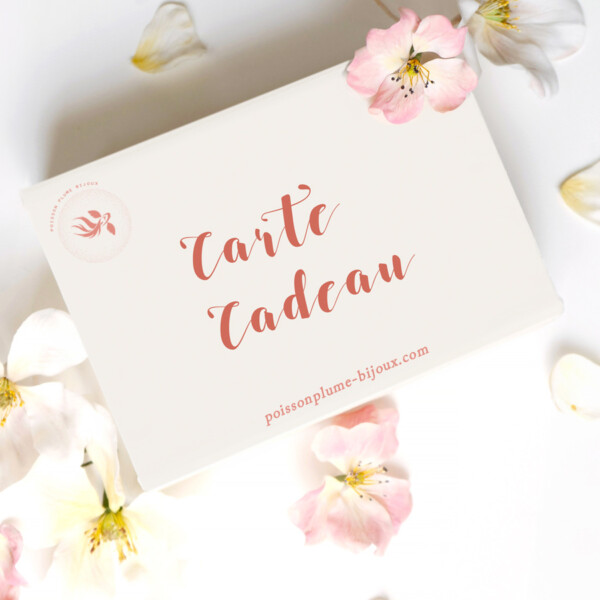Carte cadeau bijou fantaisie Poisson Plume