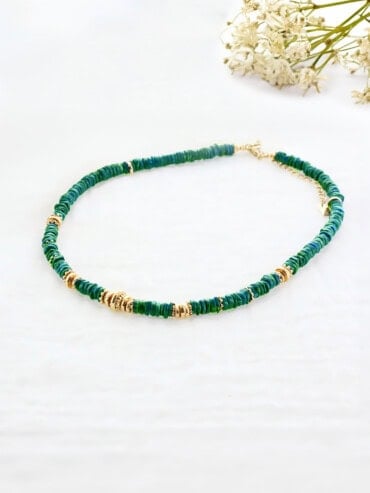 Collier chocker Sofi Malachite