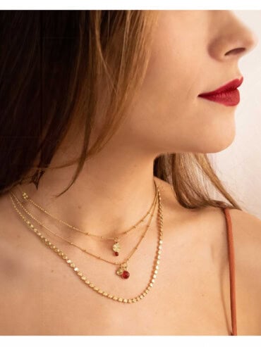 Collier billes laminées Léontine