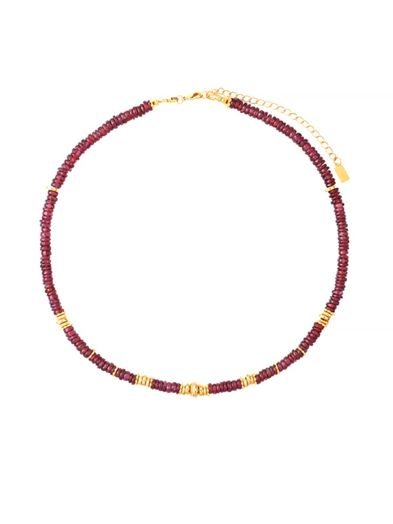 Collier choker sofi grenat