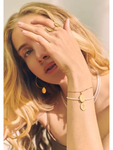 Bracelet perles olivier femme