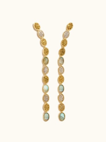 Boucles d'oreilles Sinaï labradorite