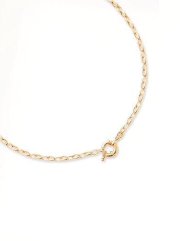 Collier Ambre grandes mailles et mousqueton