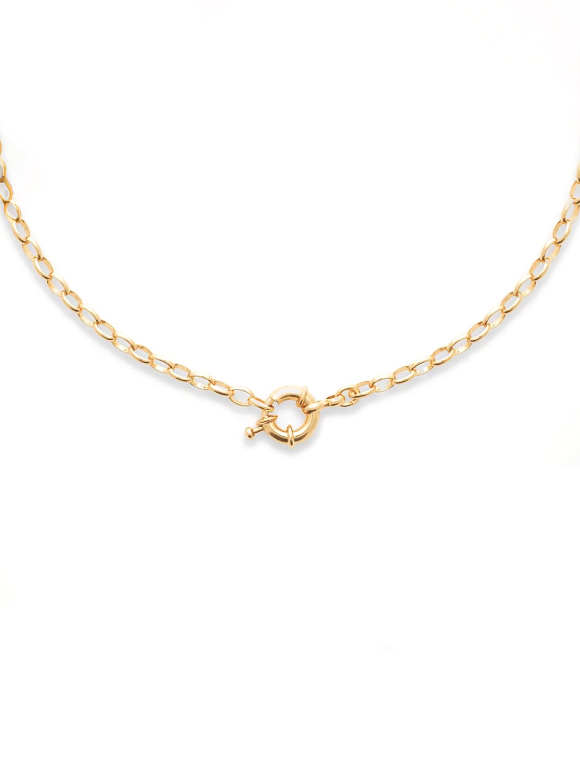 Collier Ambre grandes mailles et mousqueton