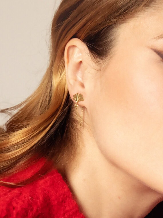 Boucles d'oreilles Ginkgo Toscane – Image 2