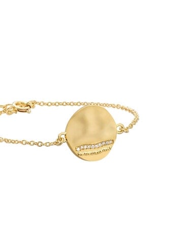 Bracelet médaille Janis blanc