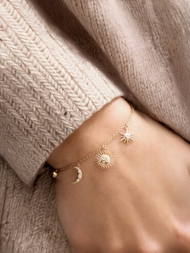 Bracelet Constellation norah plaque or femme