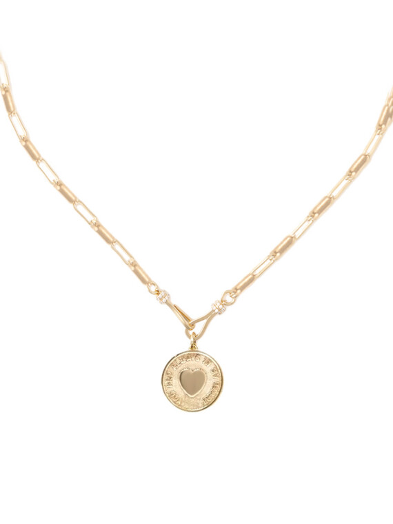 Collier médaille coeur always - bijou fantaisie de qualité